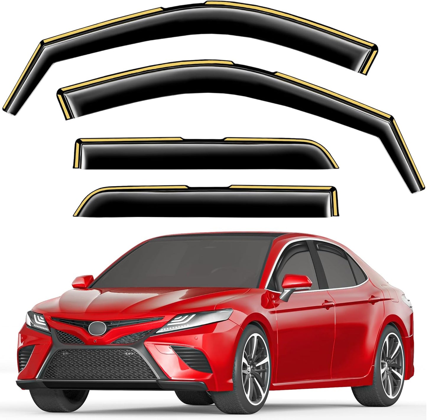 In-Channel Window Rain Guards for Toyota Camry 2018-2024