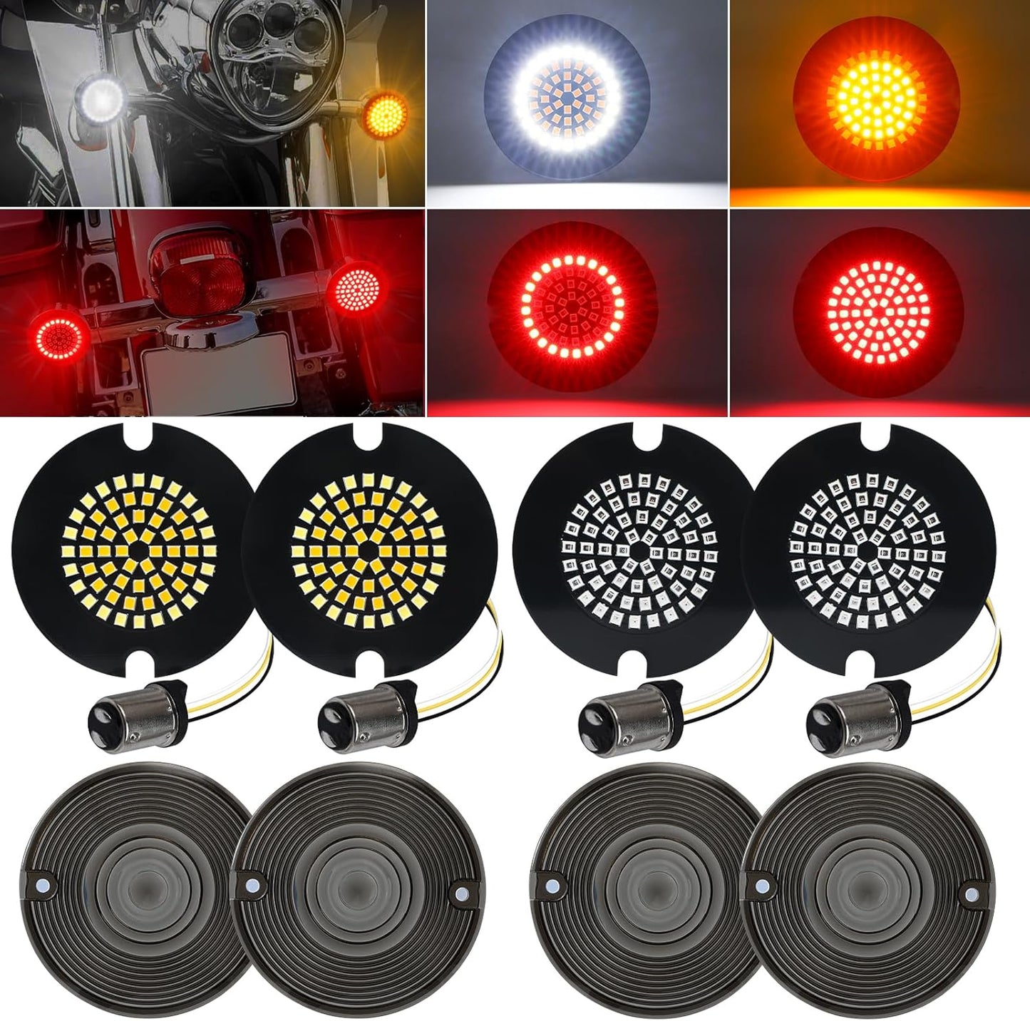 1157 LED Turn Signals for Harley Davidson Electra Glide & More