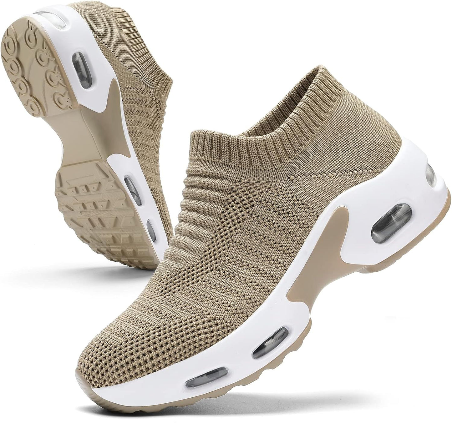 Mesh Sneakers for Women - Lightweight Slip On Air Cushion Shoes
