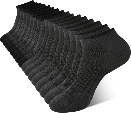 Bamboo Cool Men's Athletic Ankle Socks for Comfort and Support