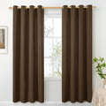 Brown Linen Curtains 78 in Length Burlap Drapes - Light Filtering