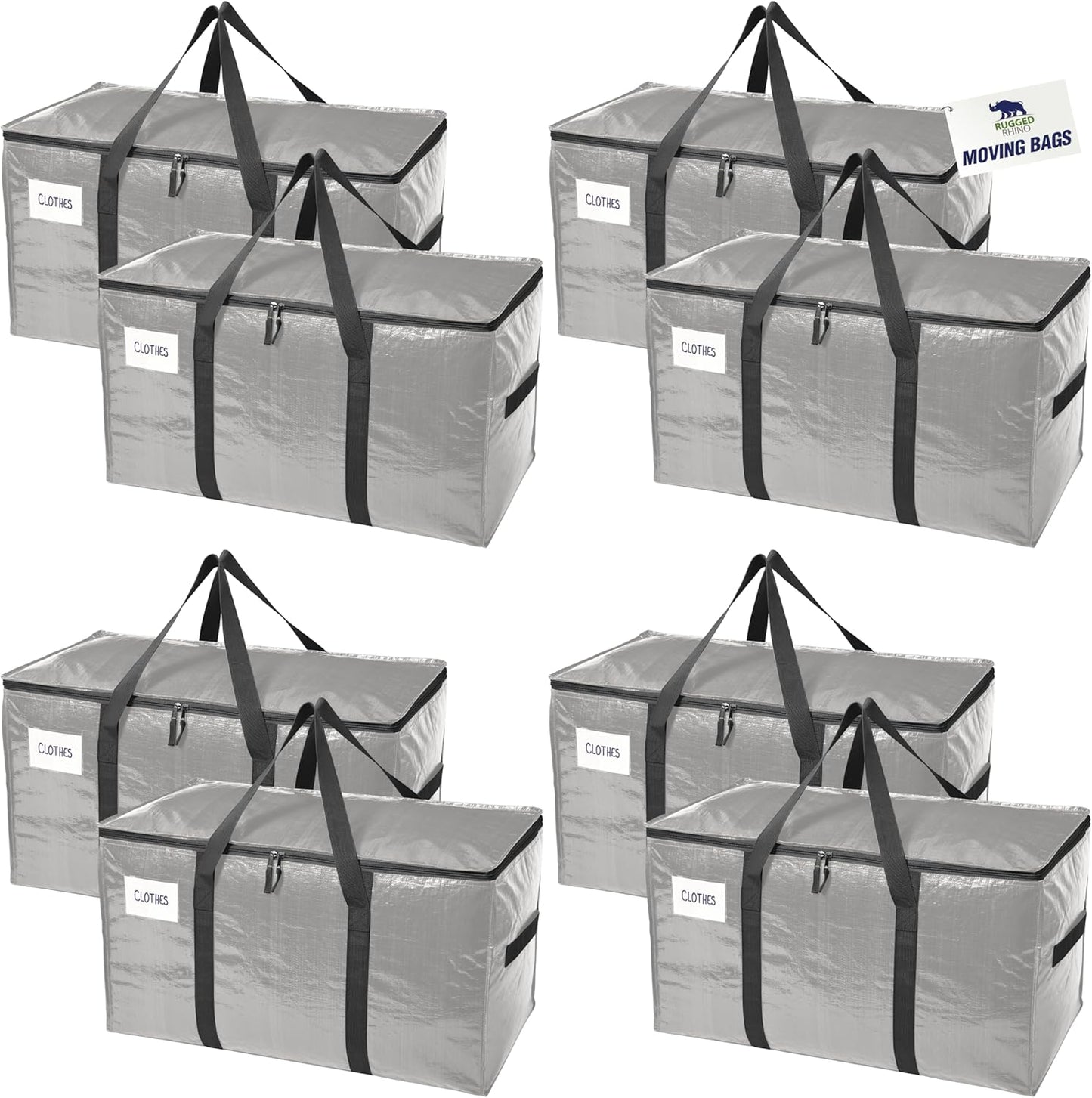 RUGGED RHINO Heavy Duty Extra Large Moving Bags for Storage