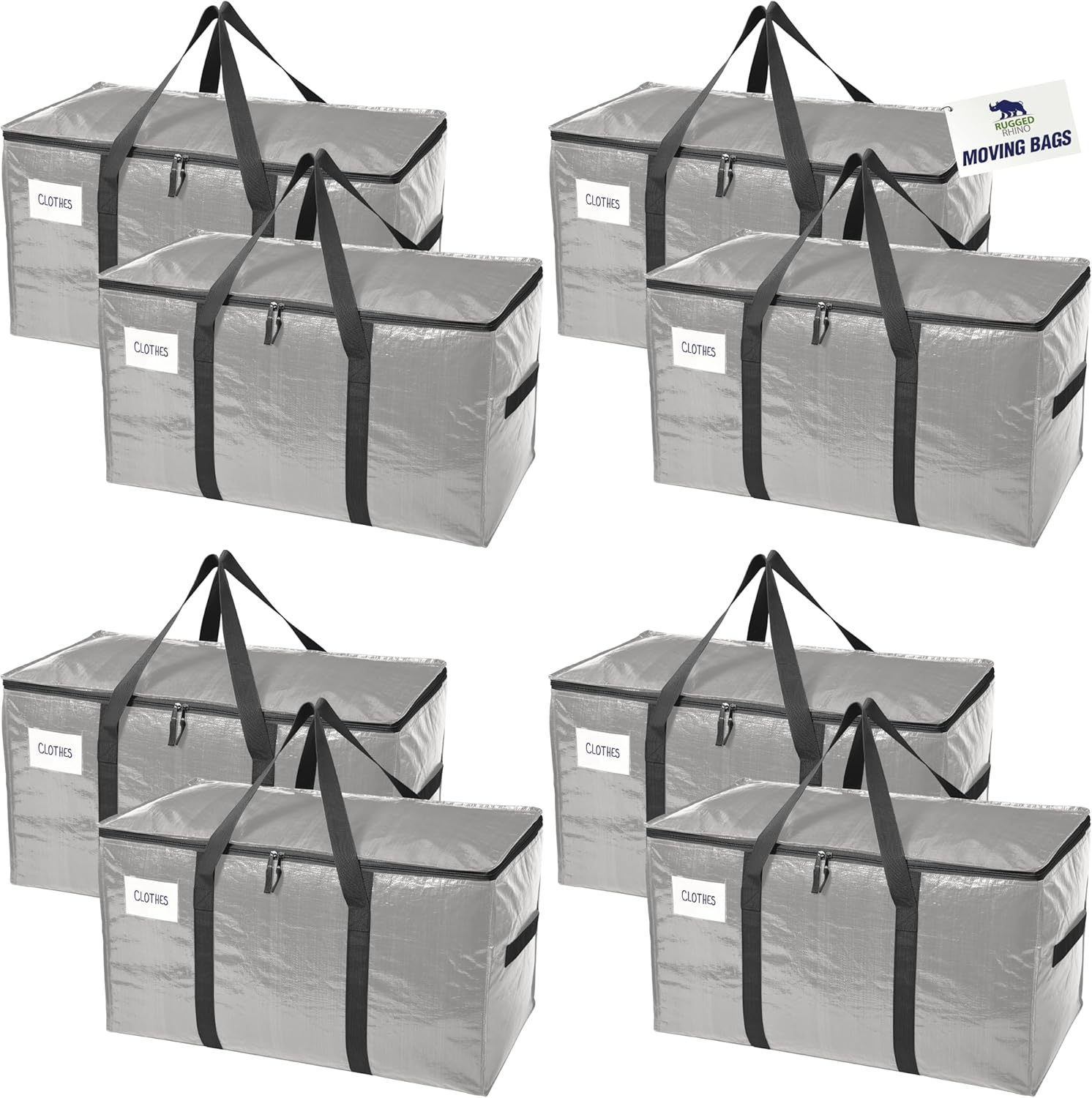 RUGGED RHINO Heavy Duty Extra Large Moving Bags for Storage