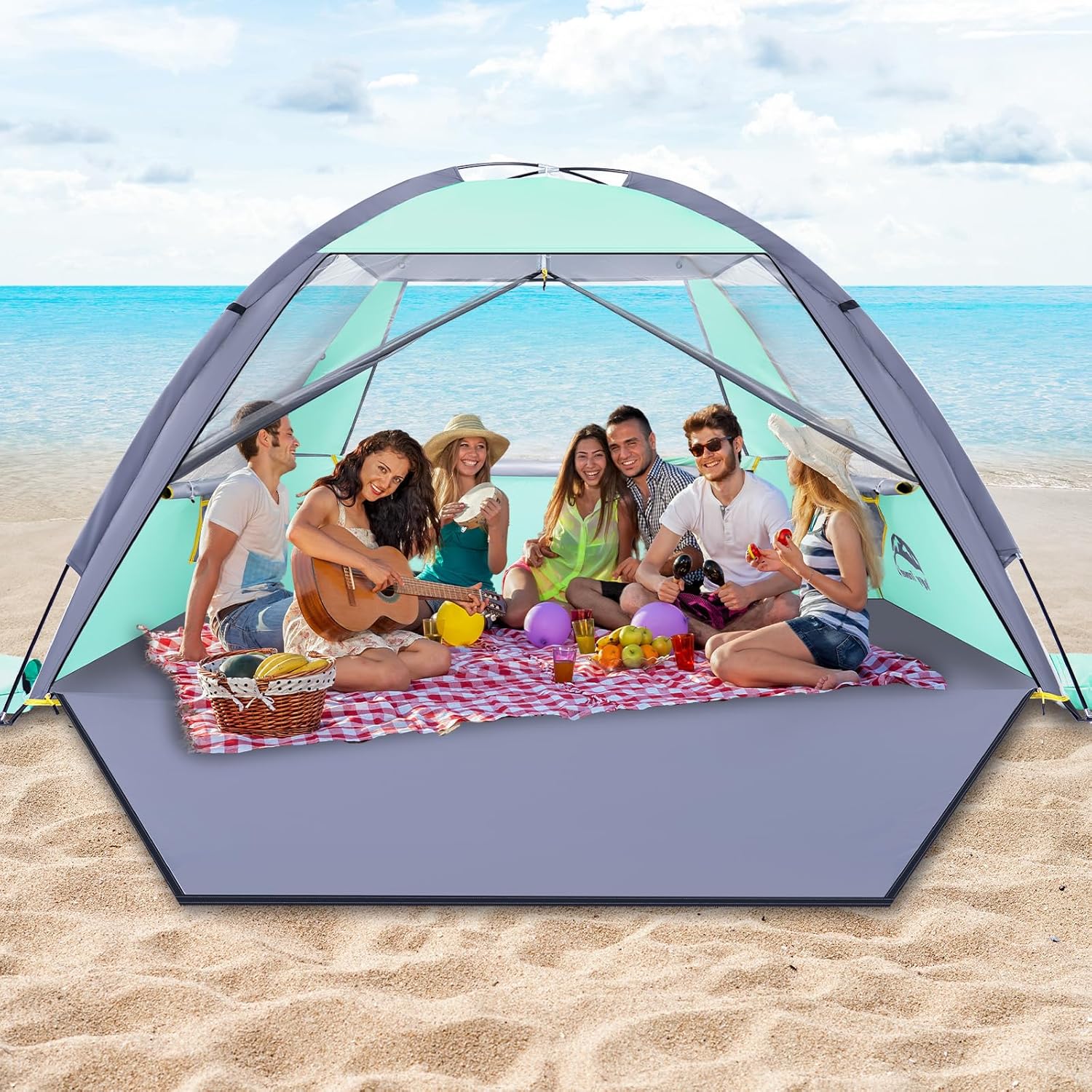 Happy Travel Beach Tent with UPF 50+ UV Protection for Families