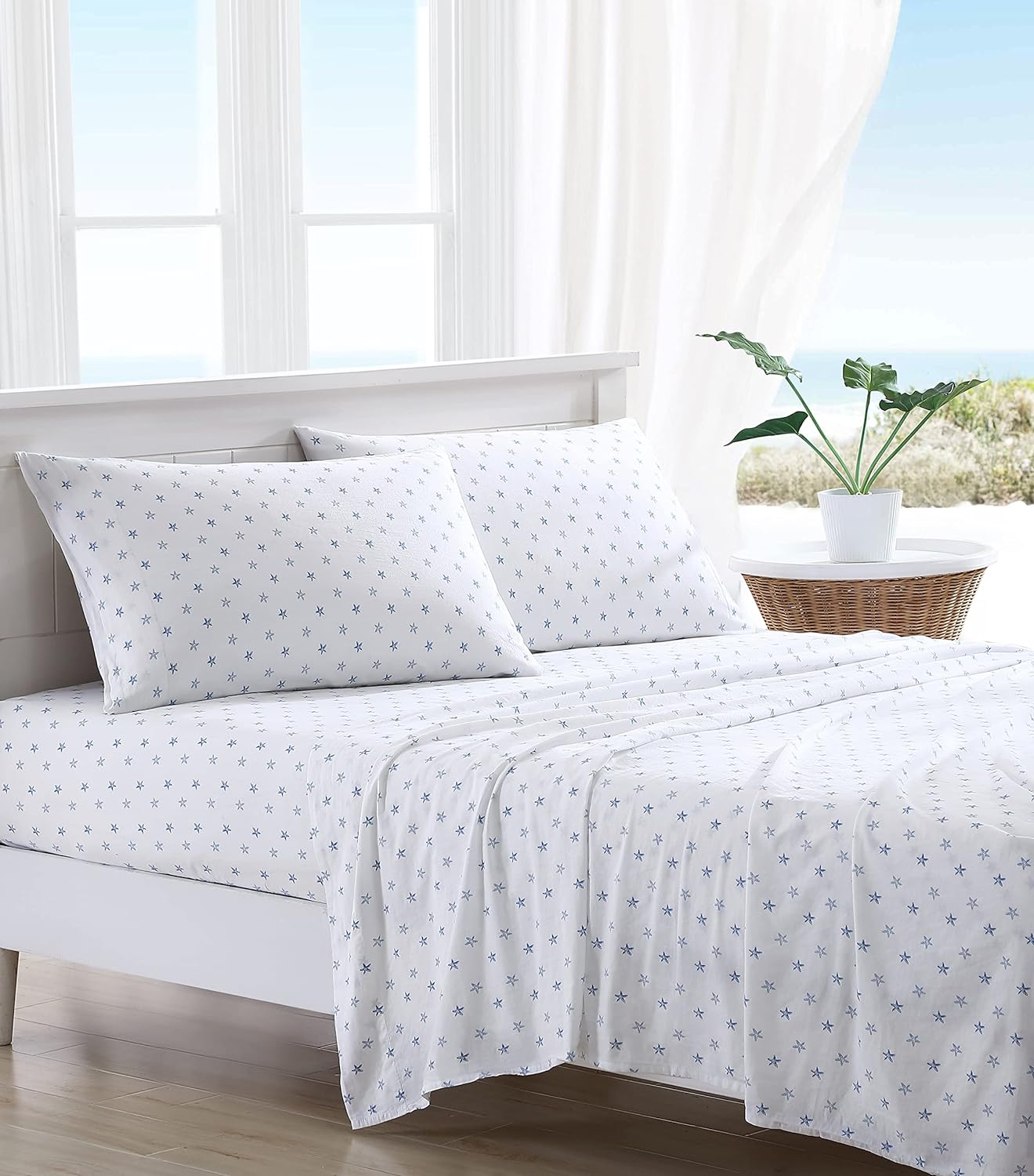 Tommy Bahama King Sheets Set - Crisp Cotton Percale Bedding