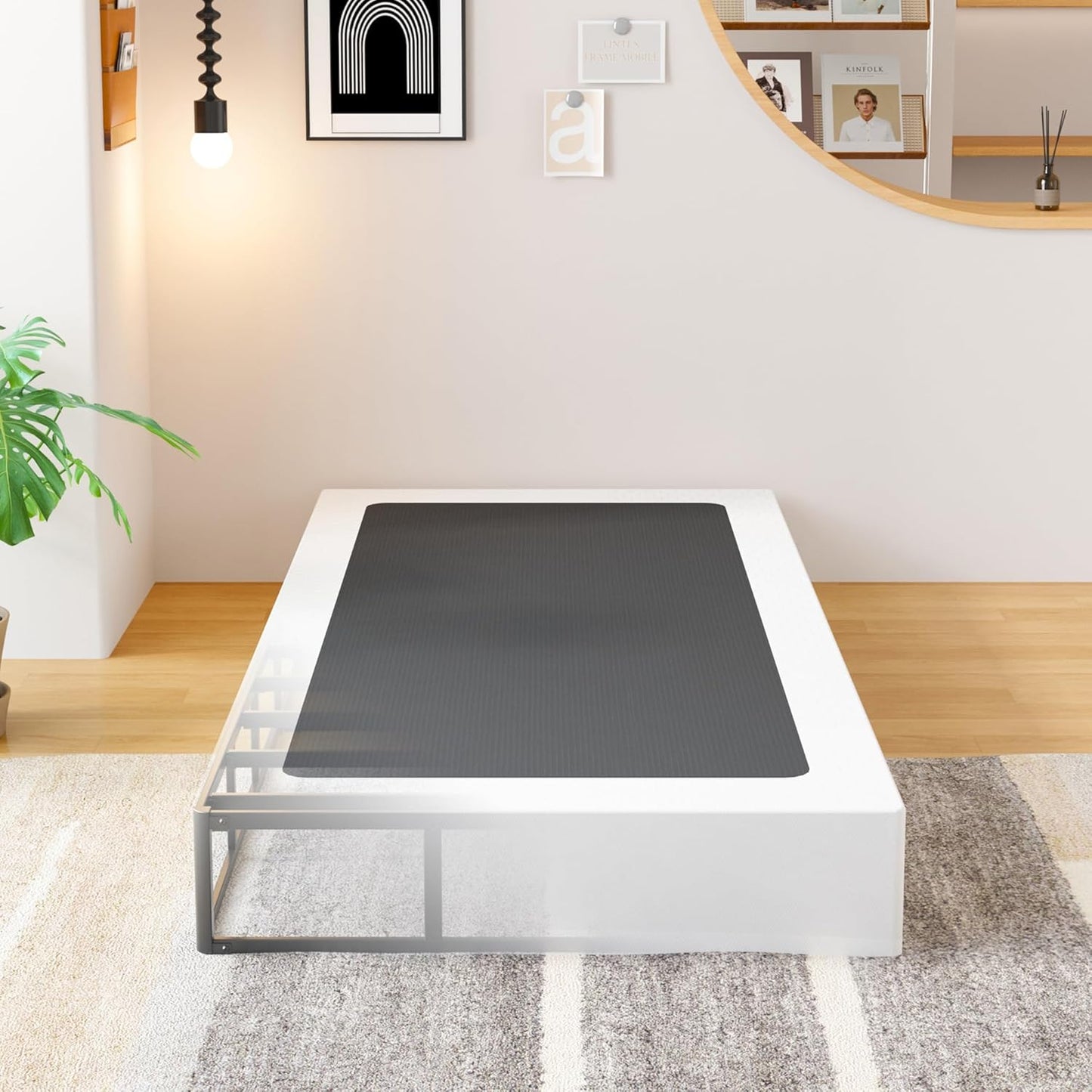 EMODA 9 Inch Twin Box Spring Heavy Duty Metal Mattress Base