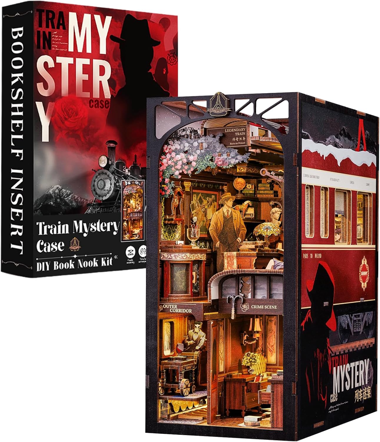 Fsolis Book Nook Kit - DIY Miniature Room for Book Lovers