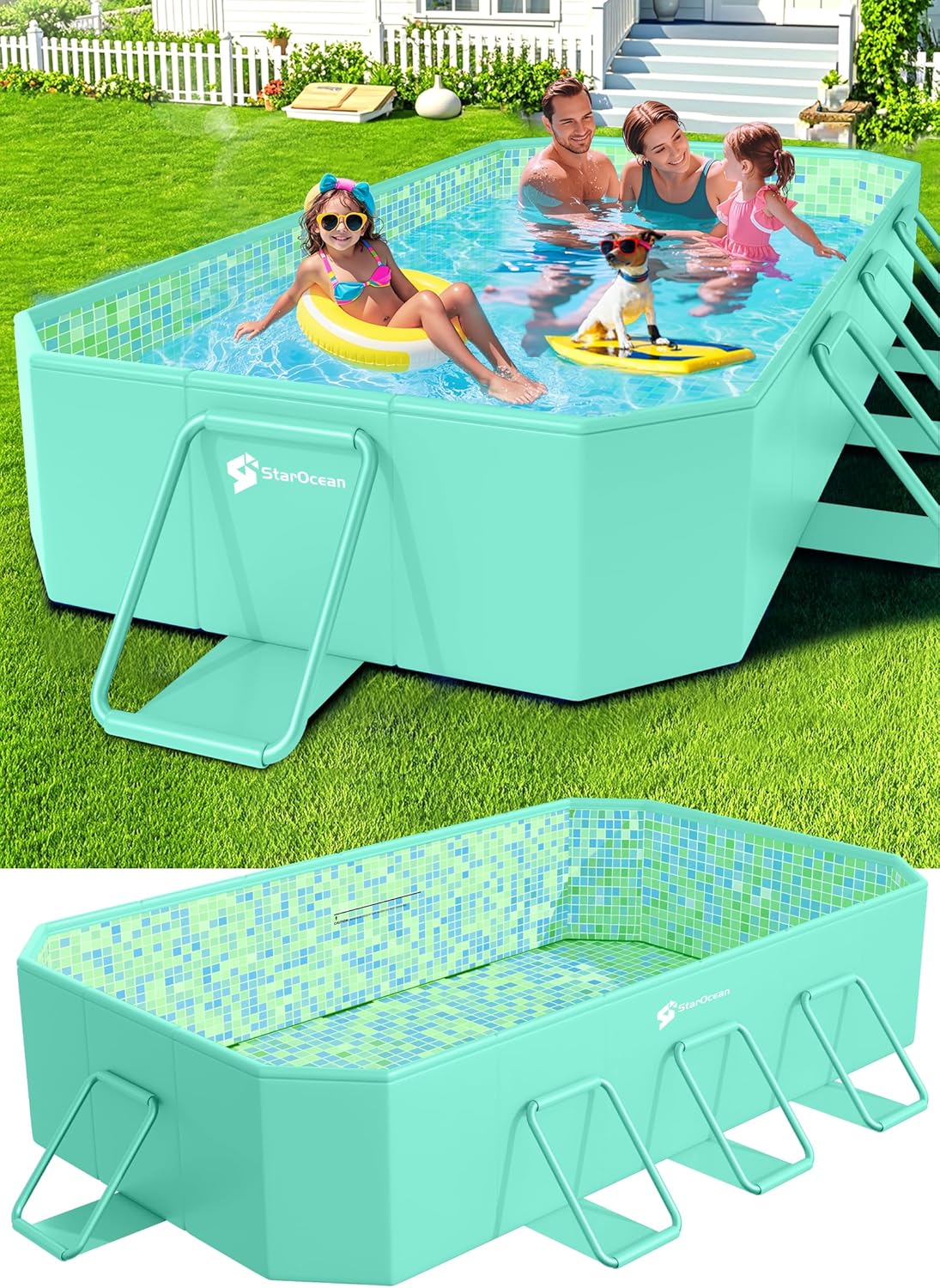Foldable Pool for Kids and Adults - Large Non-Inflatable Design