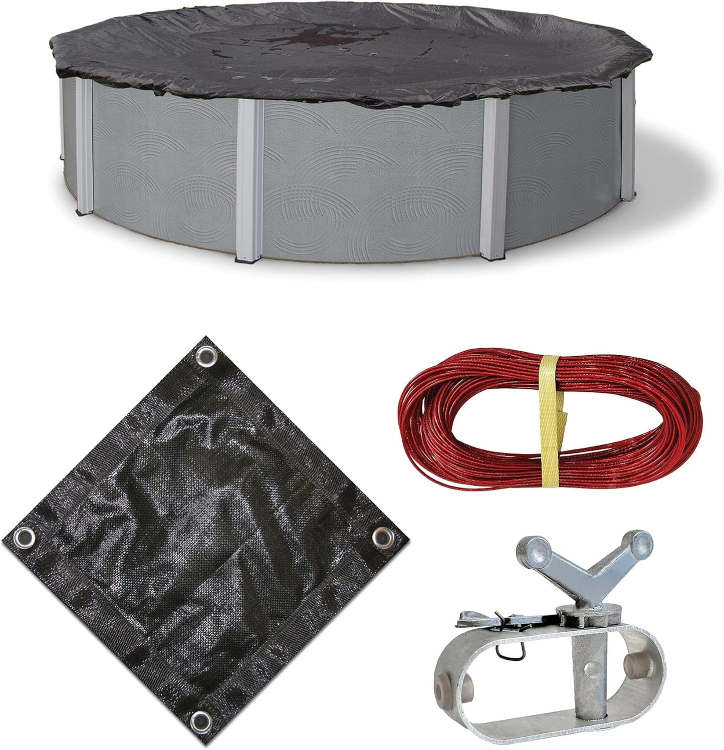 Blue Wave Rugged Mesh 18 ft Above Ground Pool Cover for Winter