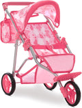 Jogger Style Baby Doll Stroller 3-Wheel 21 in - Smooth Maneuvering