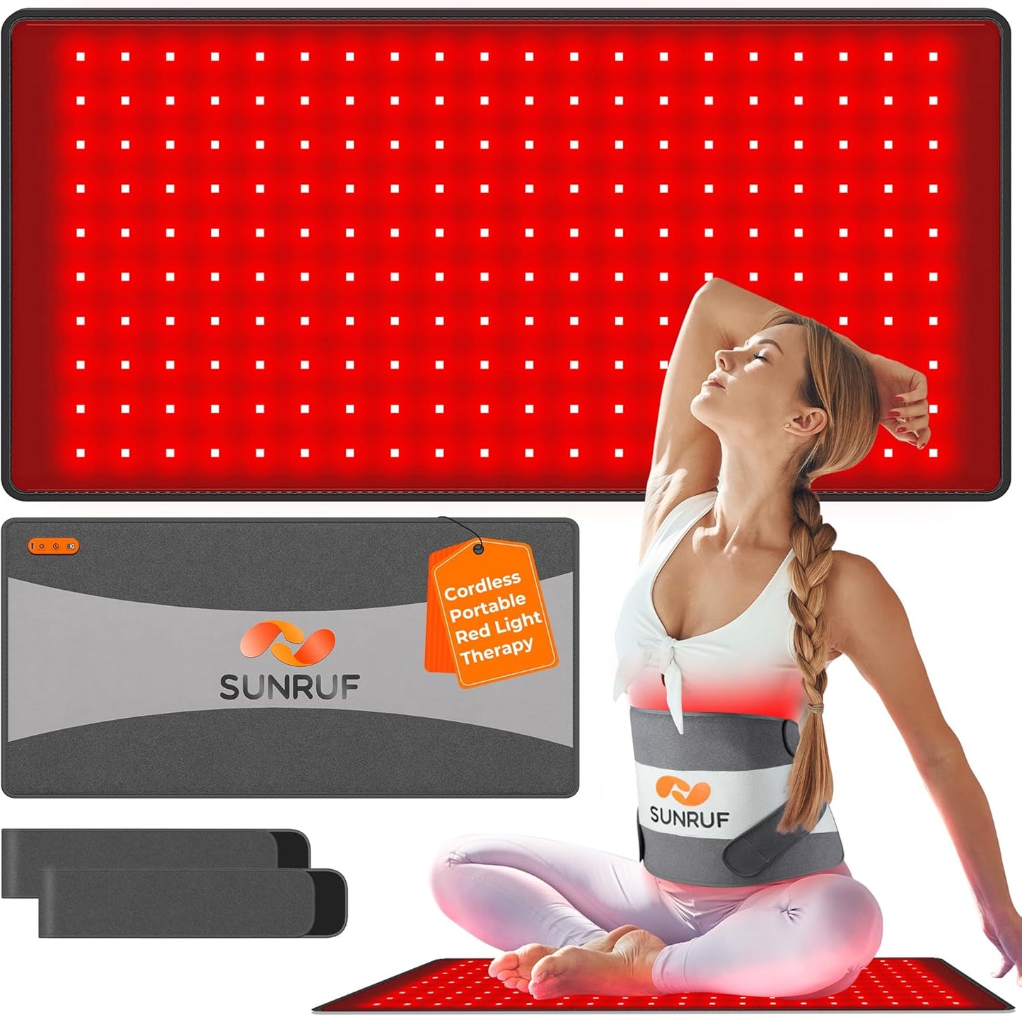 Cordless Red Light Therapy Pad for Body - Portable Relief Device