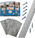 Palisade Smoky Sky 25.6 in x 14.8 in Vinyl Tile Shower Kit - DIY