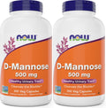 Now D-Mannose 500 mg Capsules for Healthy Urinary Tract Support