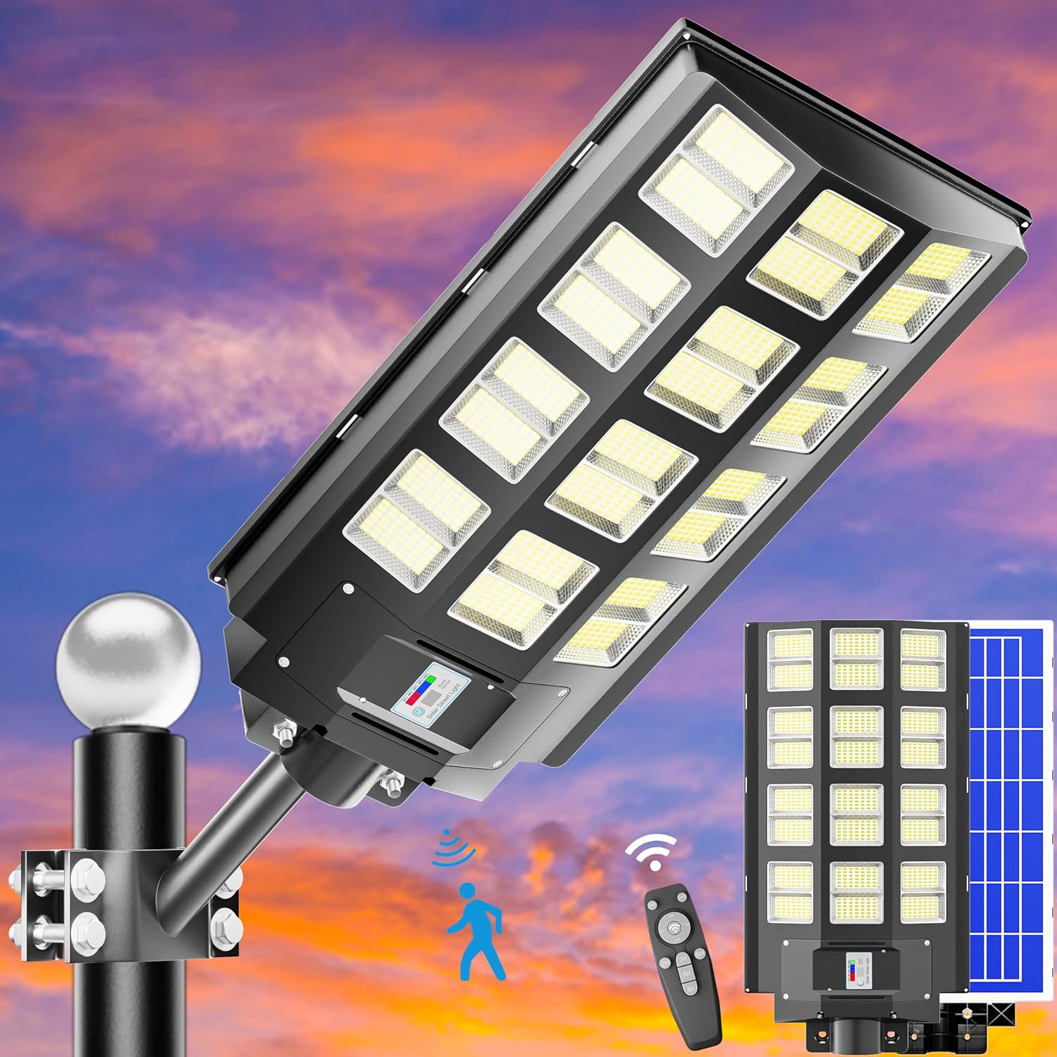 Super Bright 8000W Solar Street Light for Outdoor Parking Lots