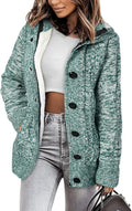 Sidefeel Women's Hooded Cardigan Sweater Coat for Winter Warmth