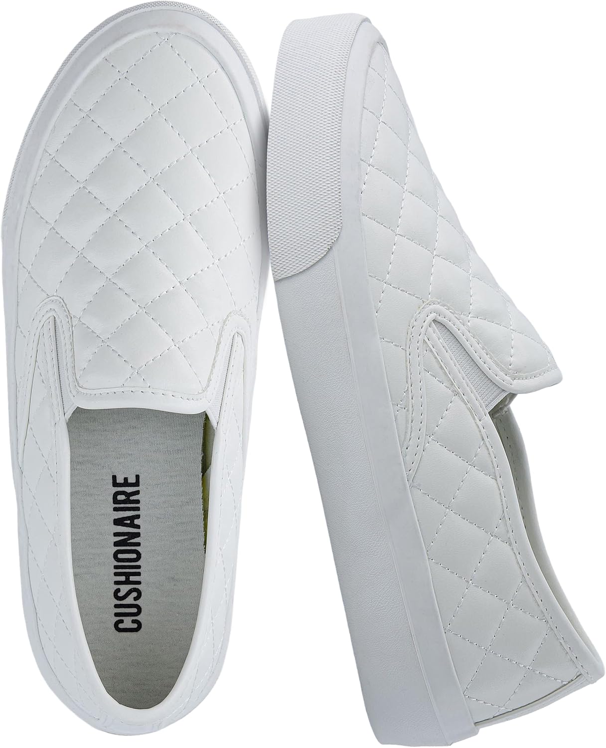 CUSHIONAIRE Faze Womens Quilted Slip-On Sneaker for Comfort