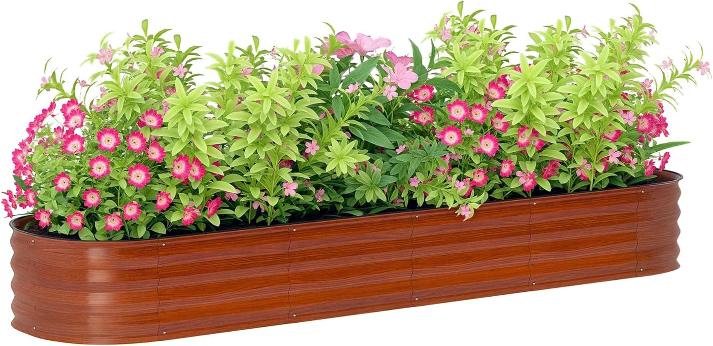 Galvanized Raised Garden Bed Kit for Flowers, Herbs & Veggies
