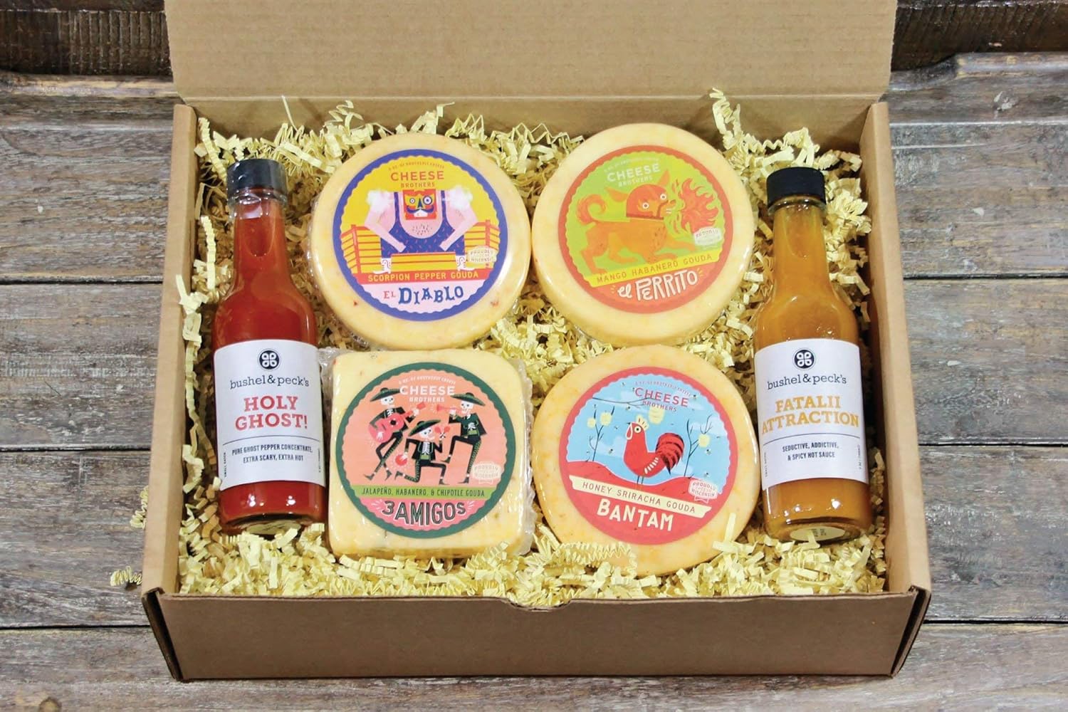 Cheese Bros. Deluxe Hot & Spicy Gift Box for Food Lovers