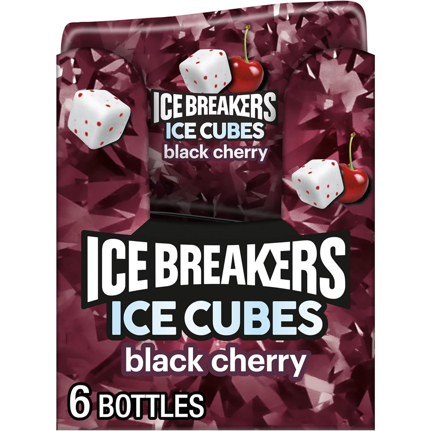 ICE BREAKERS Ice Cubes Black Cherry Sugar Free Gum Bottles