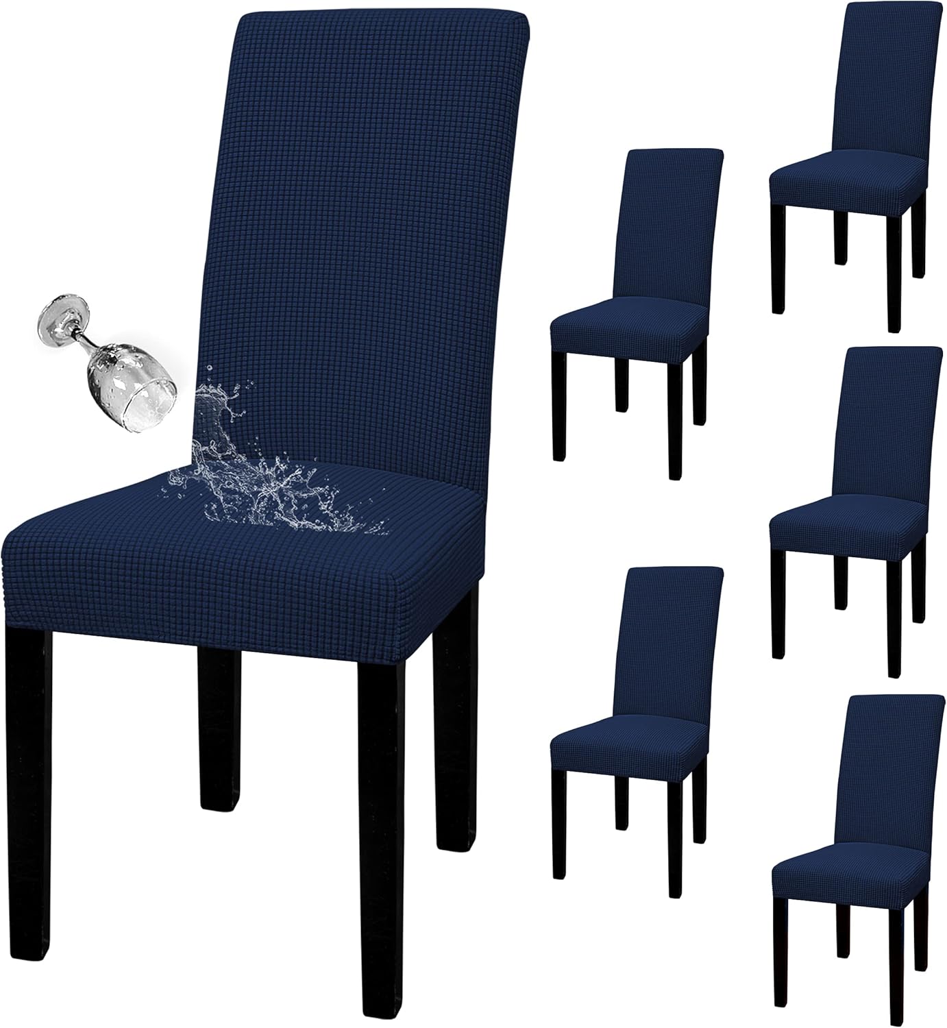 Waterproof Dining Room Chair Cover Set of 6 for Easy Protection