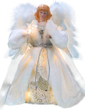 Moving Angel Tree Topper with Lights and Flapping Wings - Animated