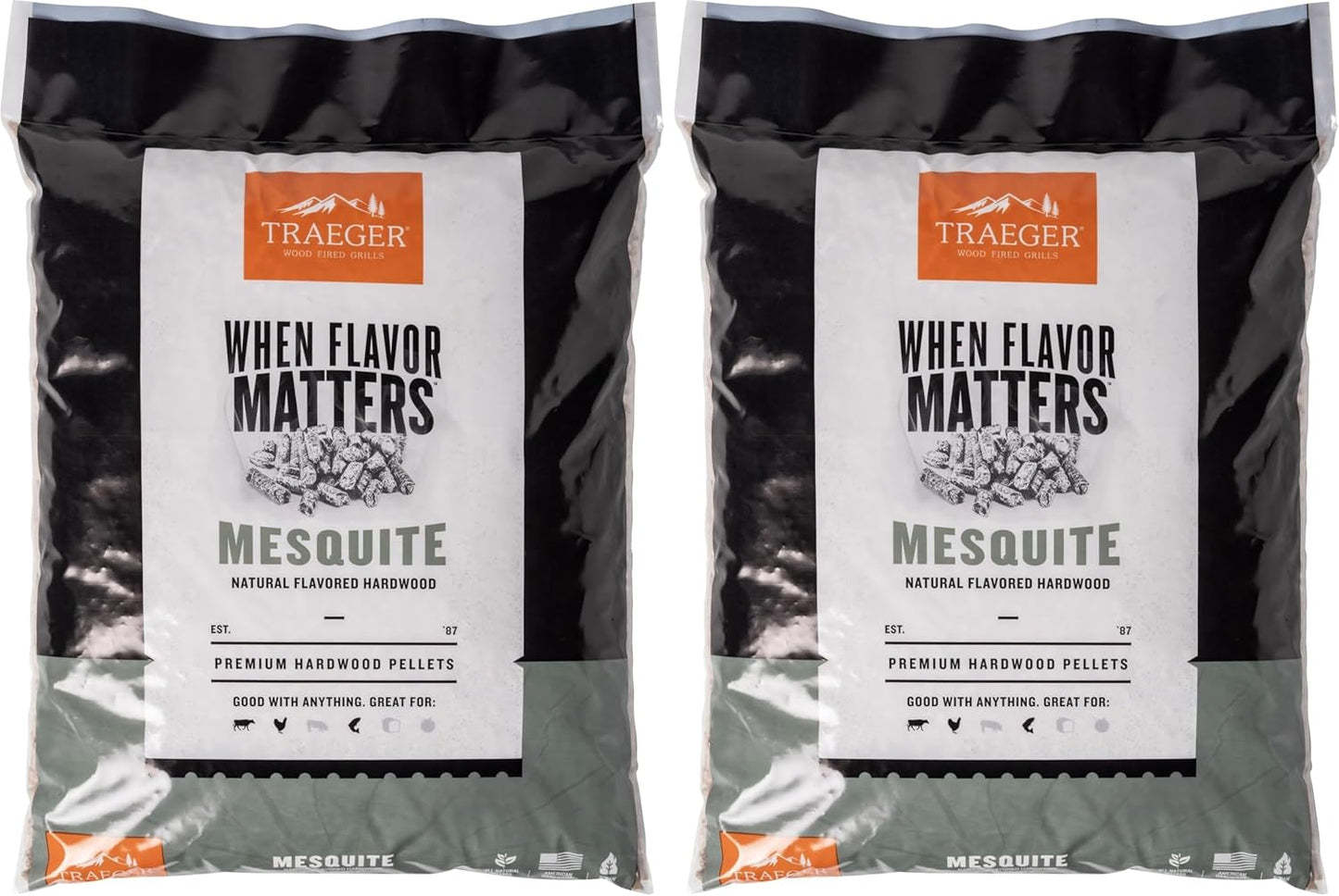 Traeger Grills Mesquite Wood Pellets for Smokers and BBQ