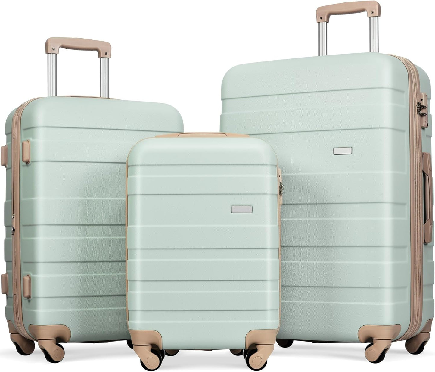 Merax 3 Piece ABS Hardshell Luggage Set for Effortless Travel