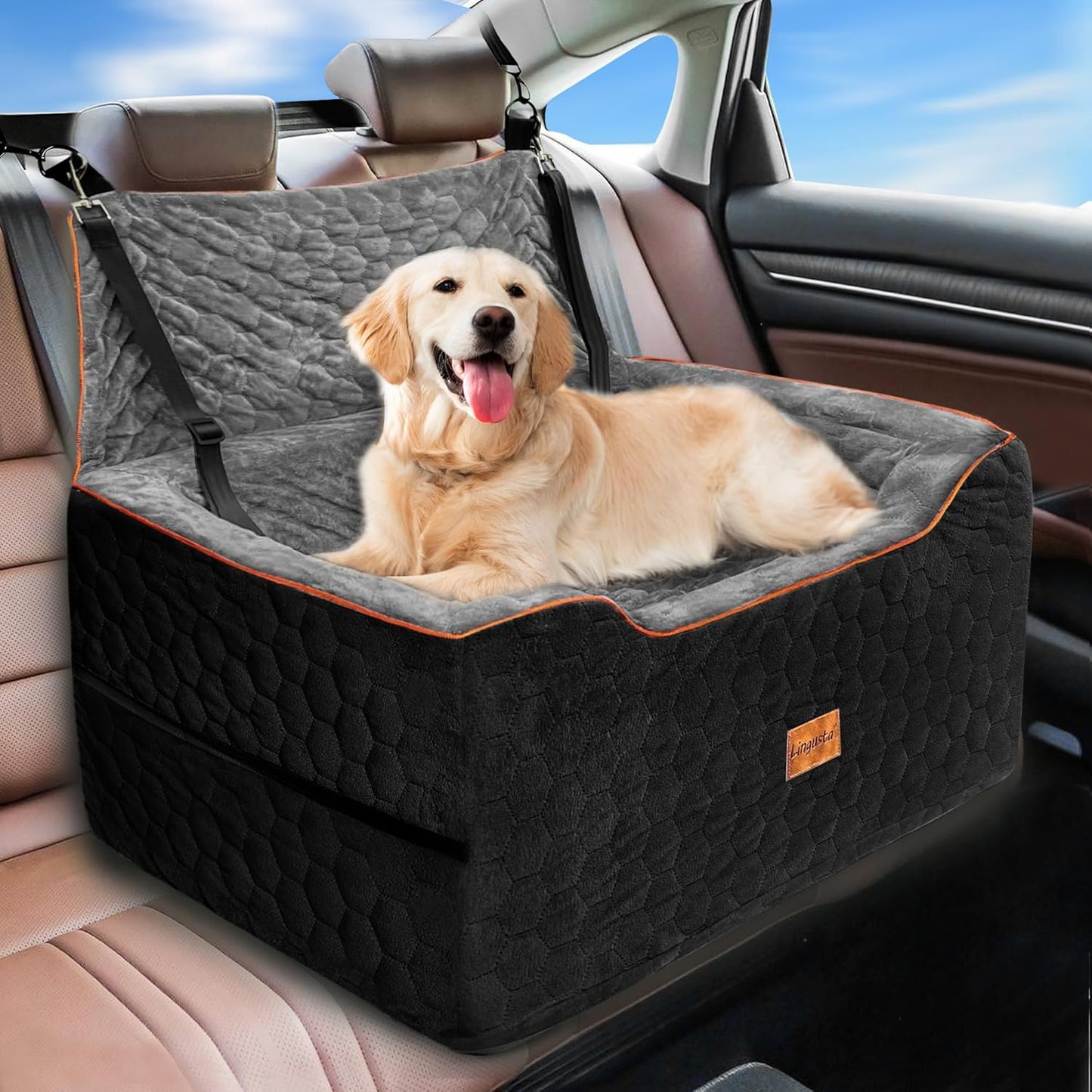 Spacious Dog Car Bed with Storage - Lingusta