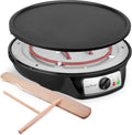 NutriChef 12 Electric Crepe Maker - Easy Clean Cooktop - Versatile Cooking Options