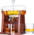 Jillmo Whiskey Decanter Set with 2 Glasses - Handmade 1250ml Gift