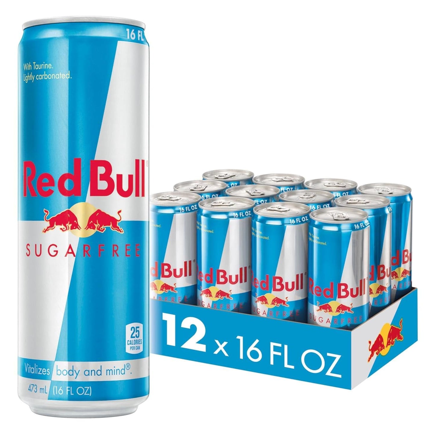 Red Bull Sugar Free Energy Drink with 151mg Caffeine & B Vitamins