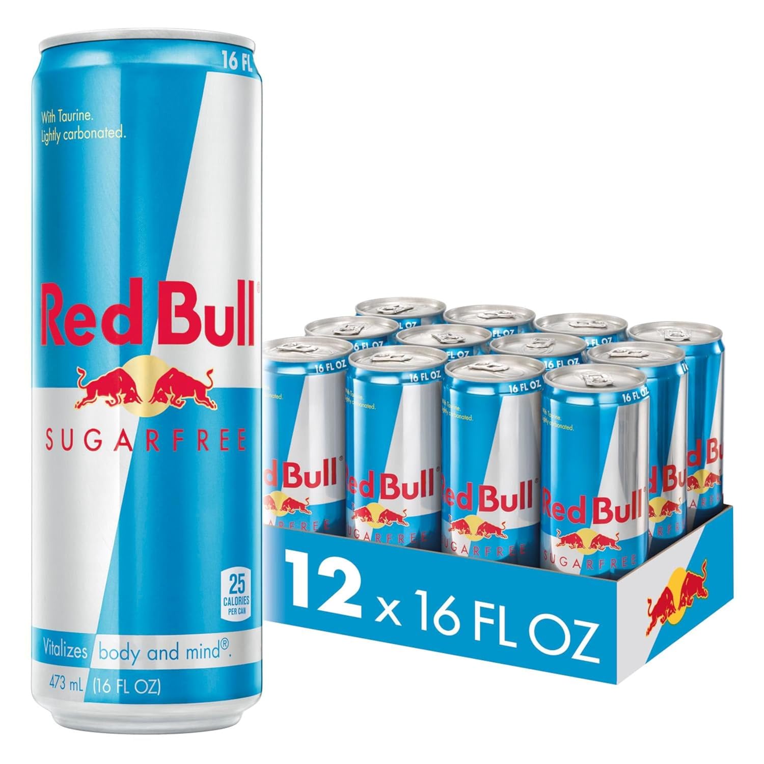 Red Bull Sugar Free Energy Drink with 151mg Caffeine & B Vitamins