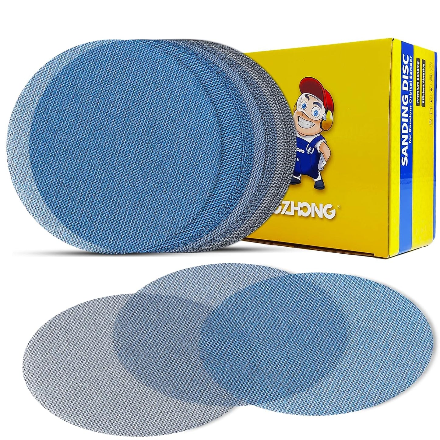 50 Pcs Ceramic Net Sandpaper Discs - Professional Grade Grit Assortment!