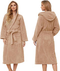 Comfortable Hooded Bathrobes for Women - Plush Long Towel Robes