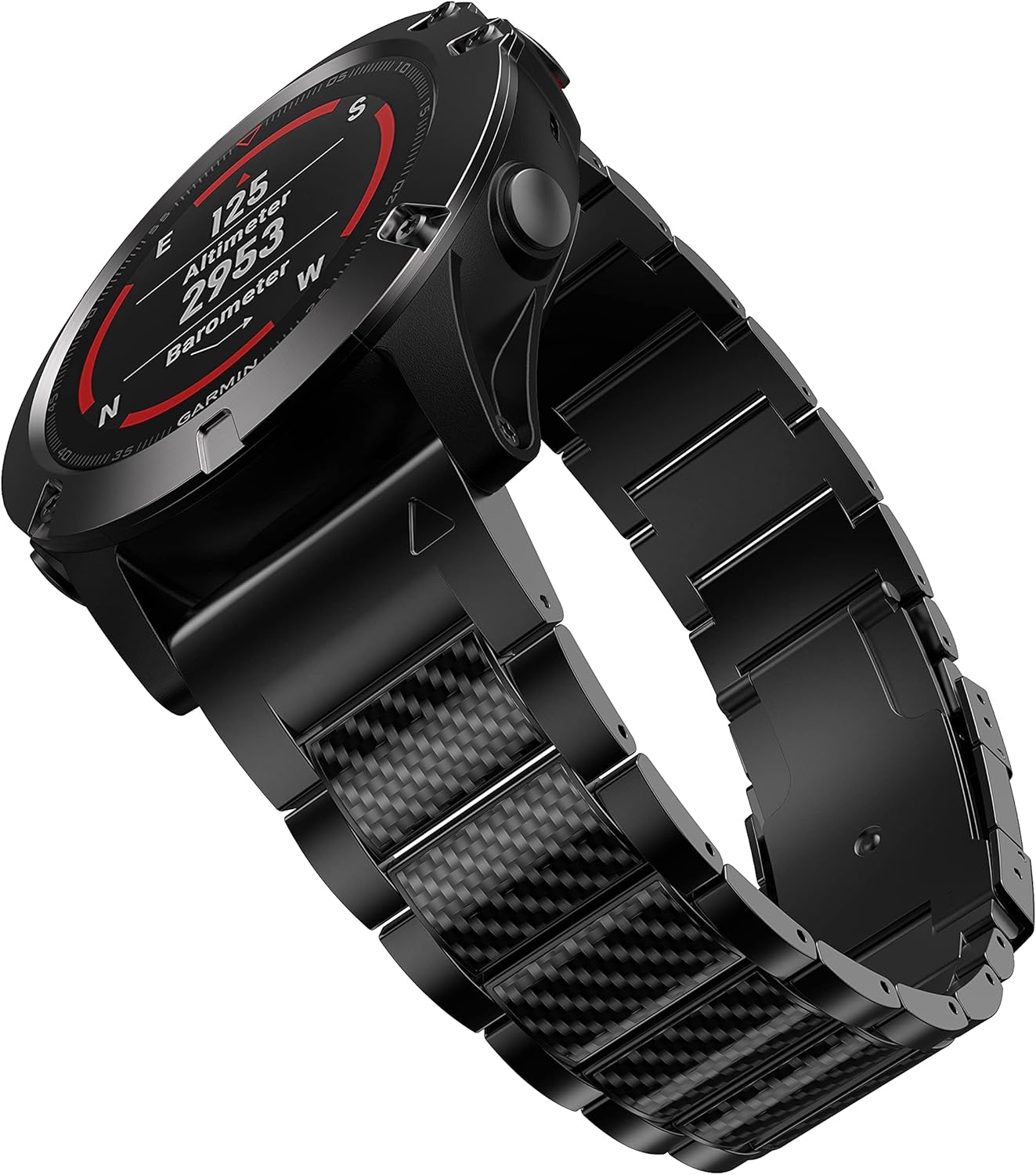Carbon Fiber Titanium Metal Band for Garmin Fenix 8 and 7X
