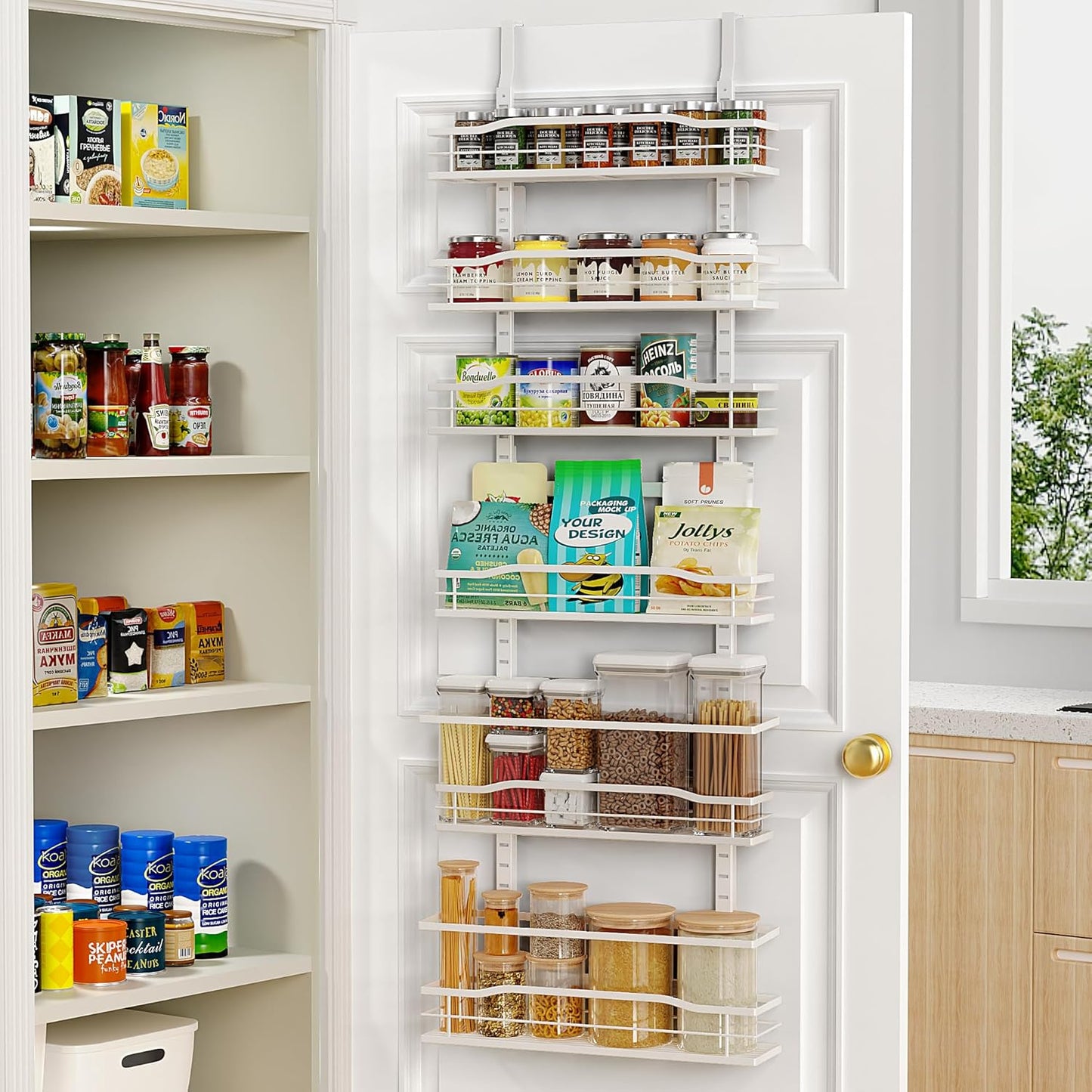 Moforoco White 6-Tier Over Door Pantry Organizer Review