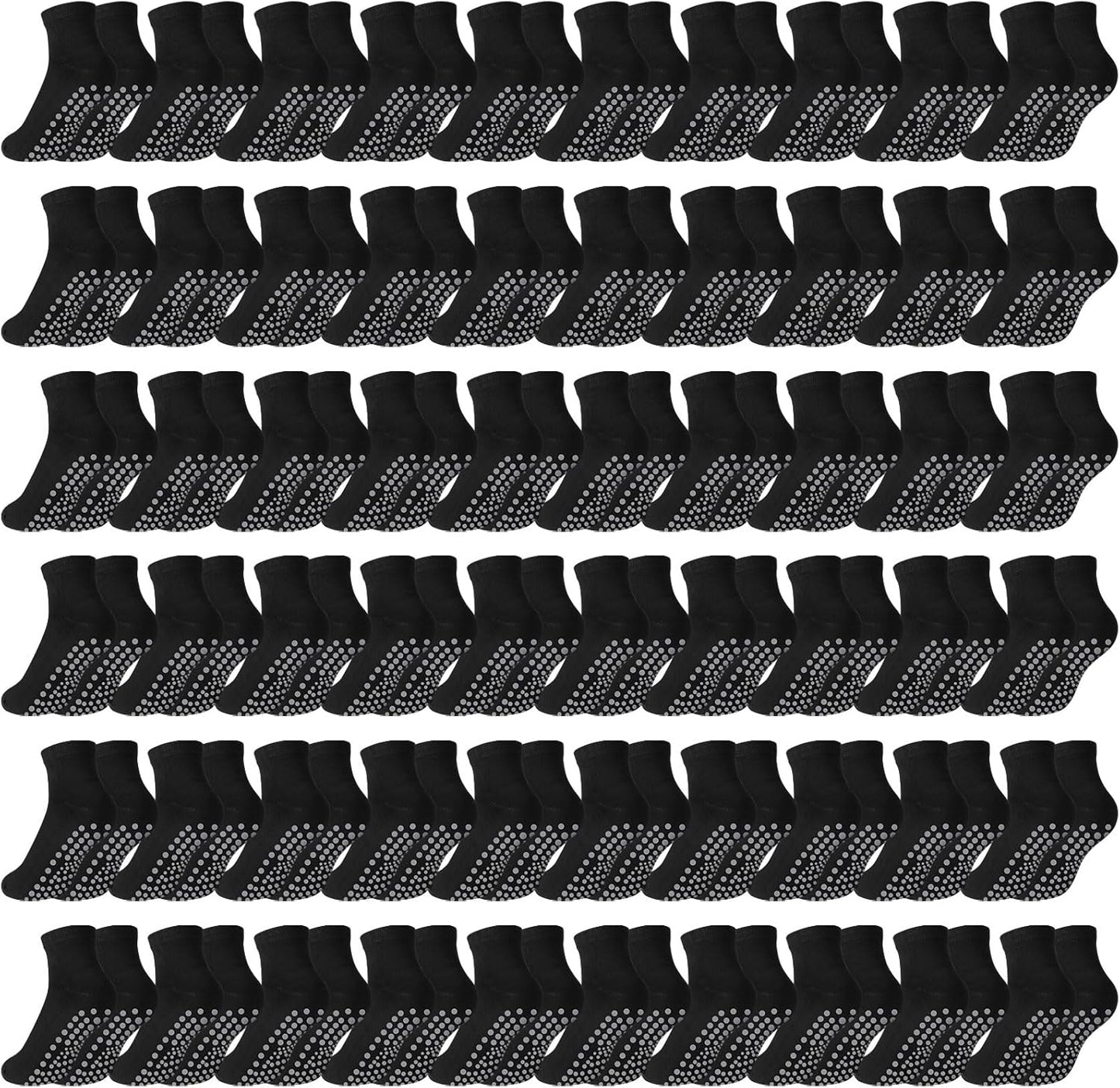 Non-Slip Yoga Socks for Women - 60 Pairs - Anti Skid Grips