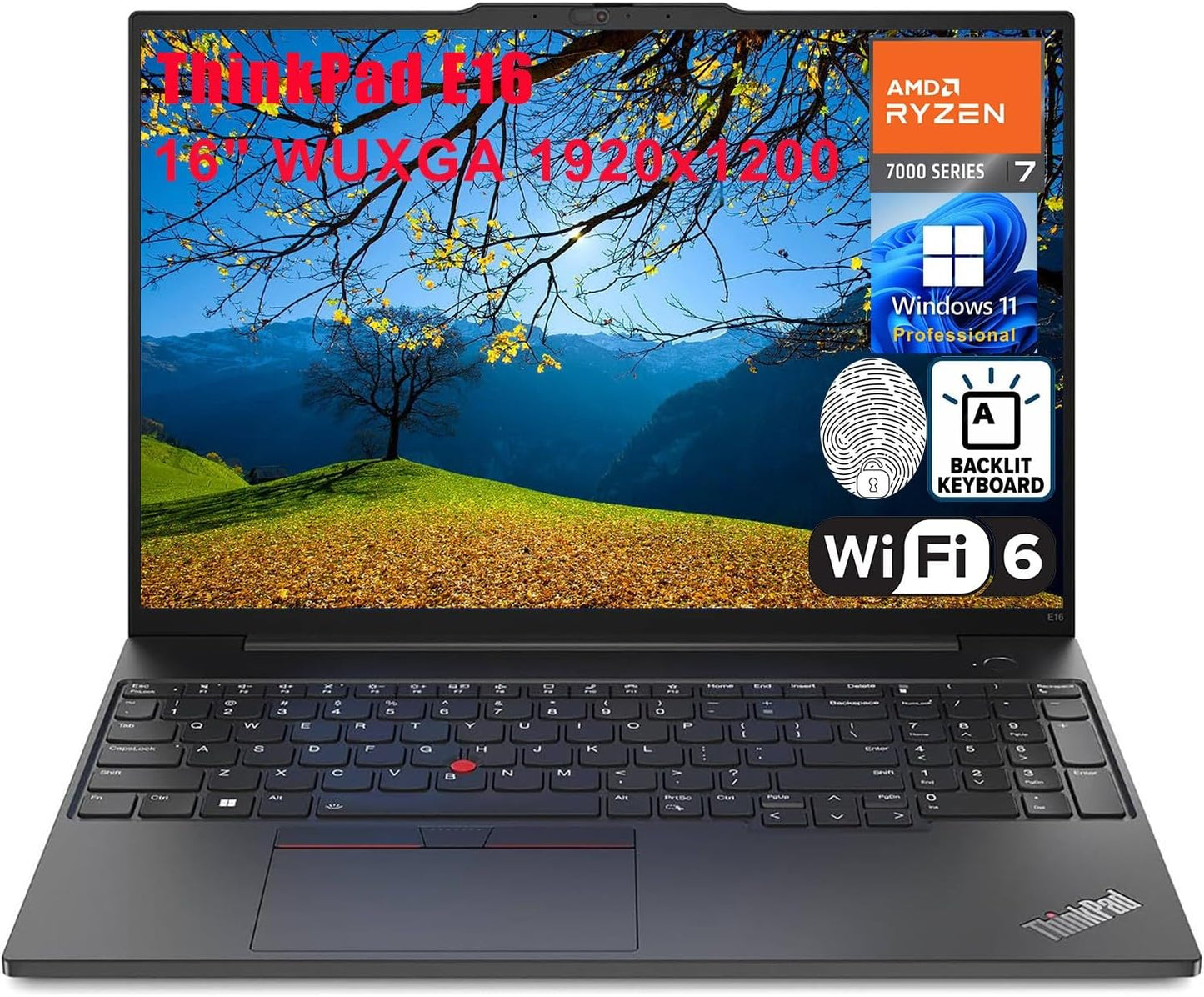 Lenovo ThinkPad E16 16in FHD+ Business Laptop with Ryzen 7