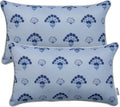 Pack of 2 Patio Lumbar Pillows 12x20 in - Waterproof Outdoor Comfort