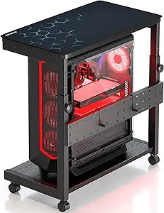Height Adjustable Computer Tower Stand for Home Office Use