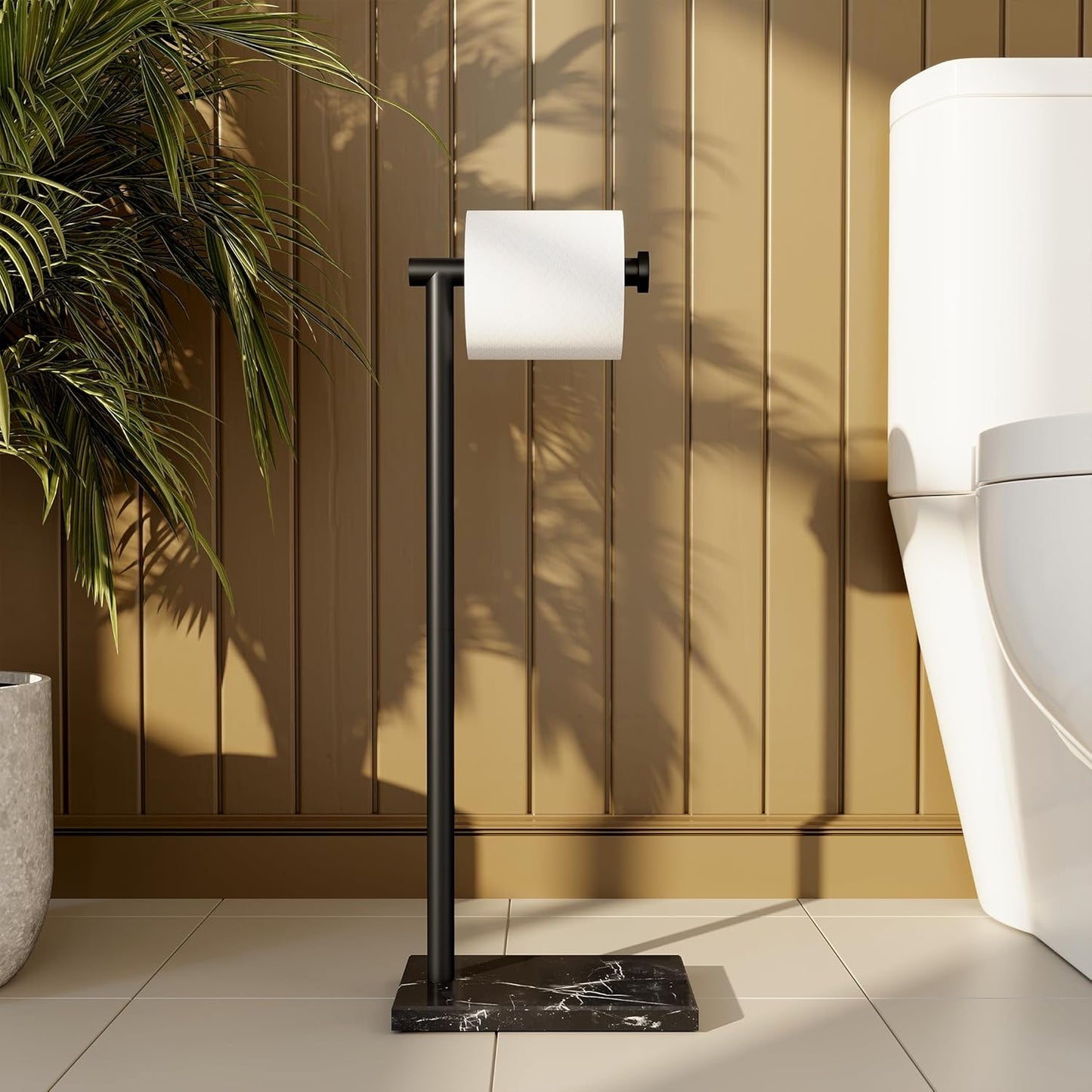 KES Natural Marble Toilet Paper Holder Stand for Modern Bathrooms