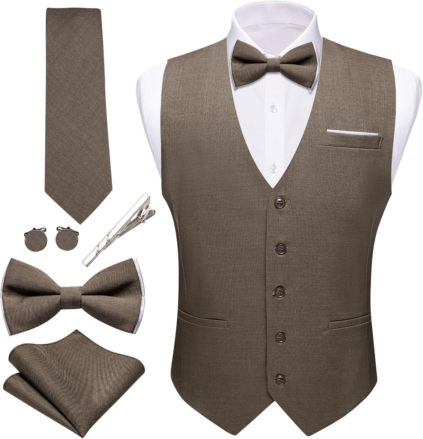 Stylish Linen Formal Vest Set for Weddings and Special Events