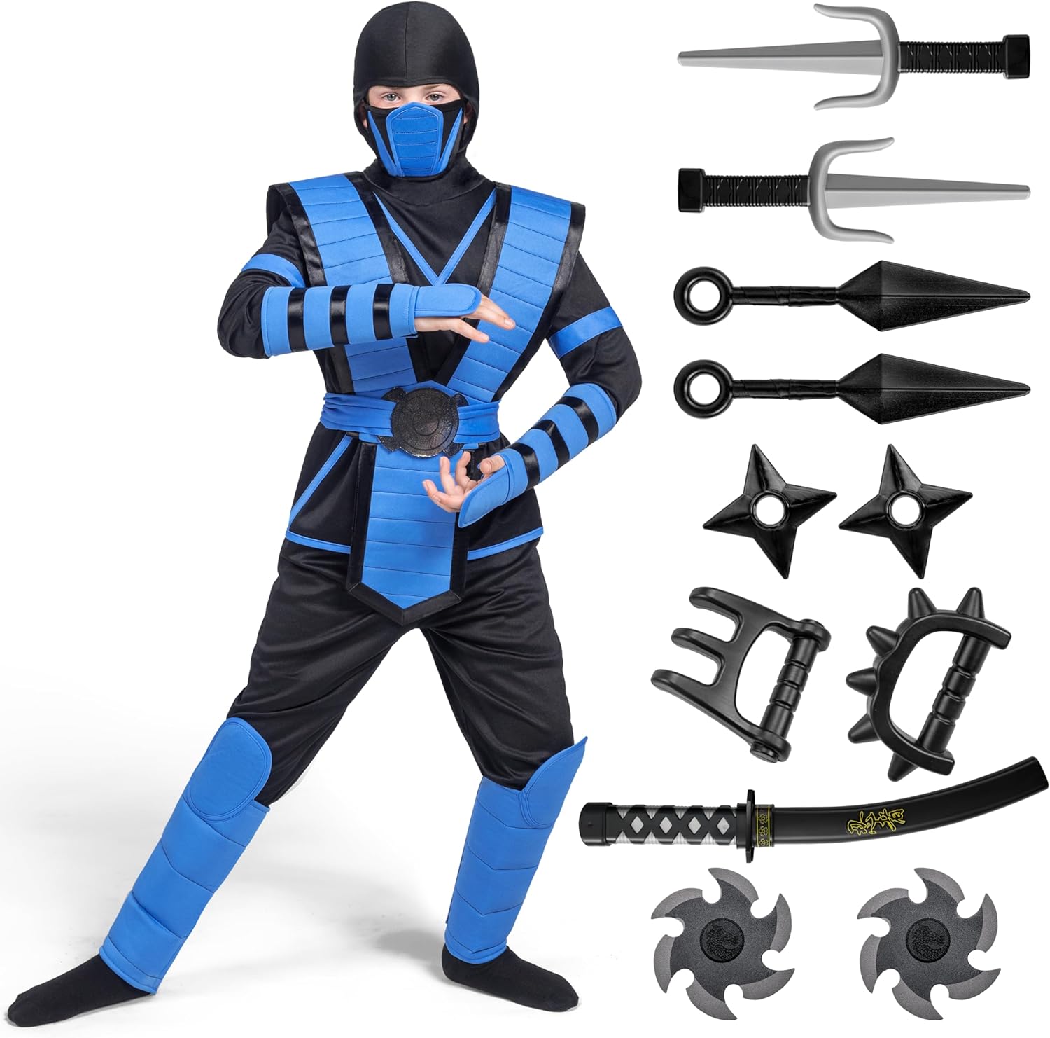 Blue Ninja Costume for Kids - Perfect for Halloween Dress Up