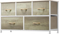 DWVO Wide Chest of Drawers - 5-Drawer Oak Grain Storage Tower