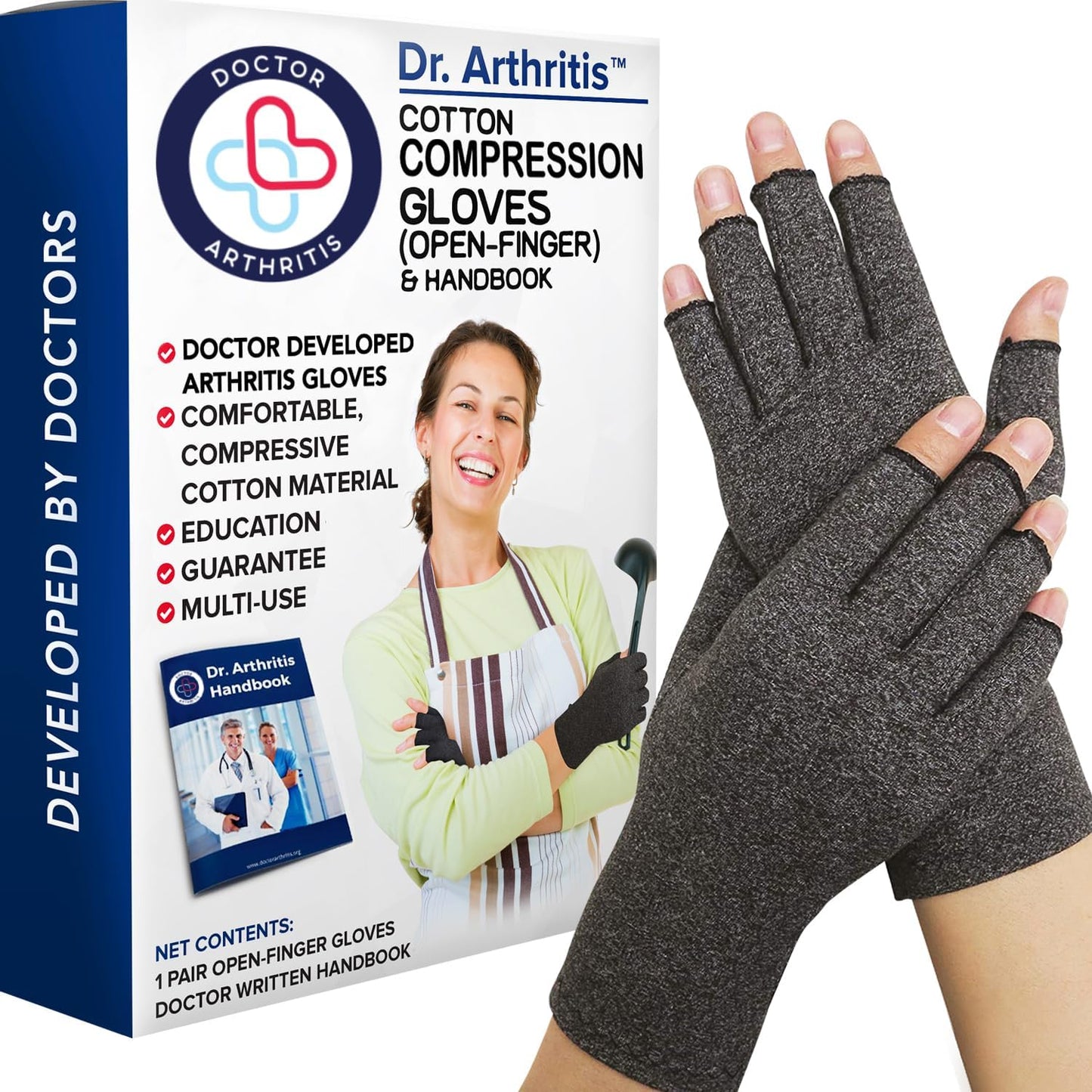 Dr. Arthritis Compression Gloves - Pain Relief + Handbook