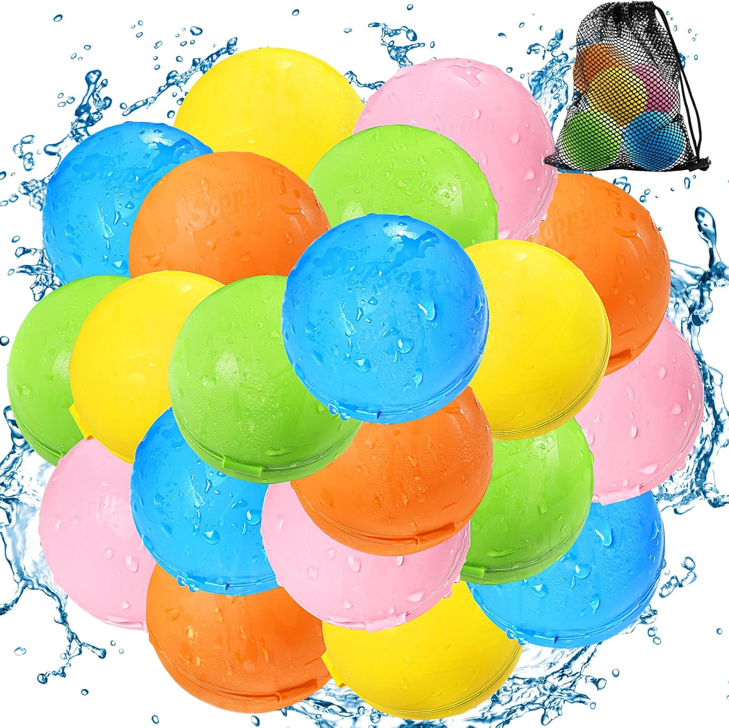 Magnetic Reusable Water Balloons for Kids - Summer Fun Toys