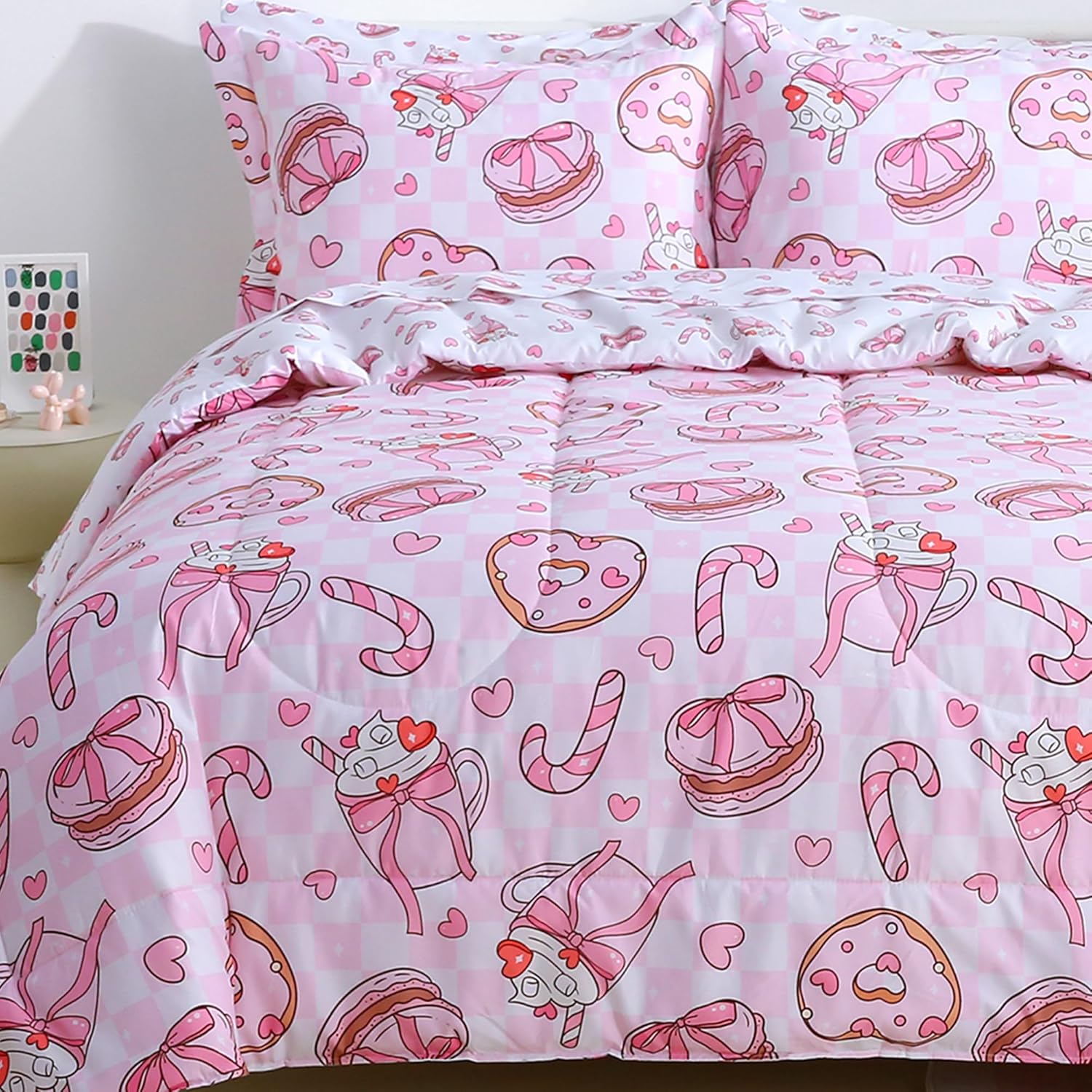 Viviland Kids Twin Bedding Sets for Girls with Soft Comforter