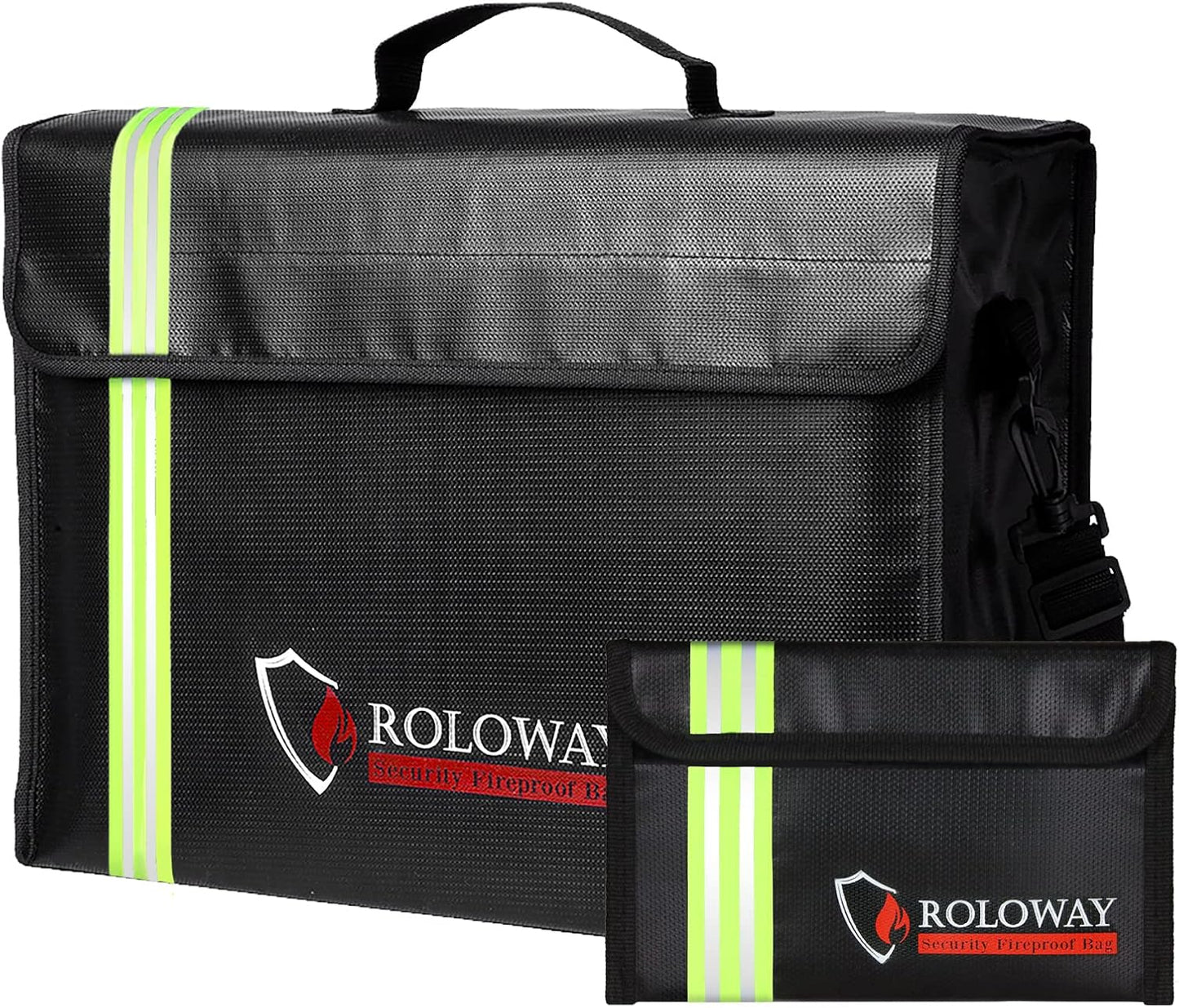 ROLOWAY Fireproof Document Bag - Large 17 x 12 x 5.8 in Safe