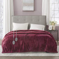 Heated Electric Blanket King Red - Fast Heating, Low EMF