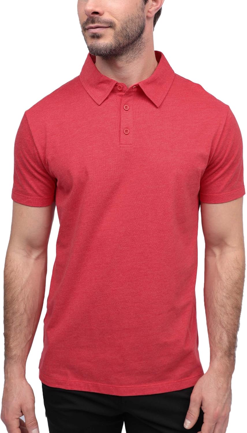 INTO THE AM Polo Shirts for Men - Slim Fit Short Sleeve Style